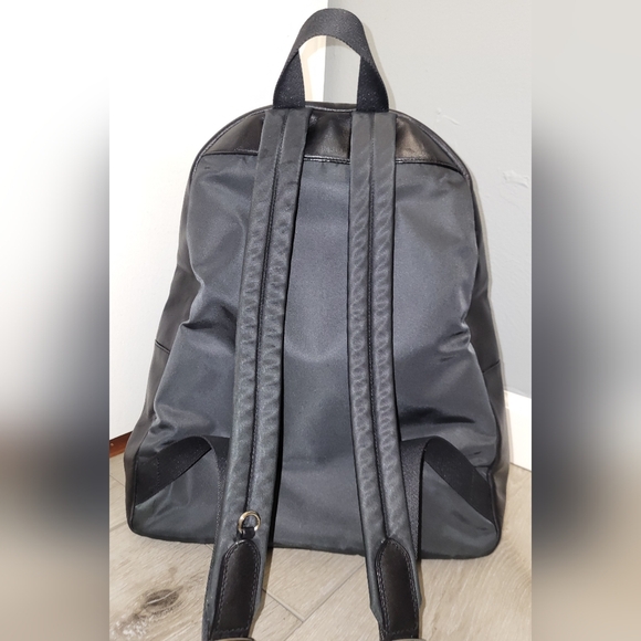 🏇Coach Medium Black Leather Monogram Print Backpack/Tan Coach Wristlet Combo - Picture 11 of 17